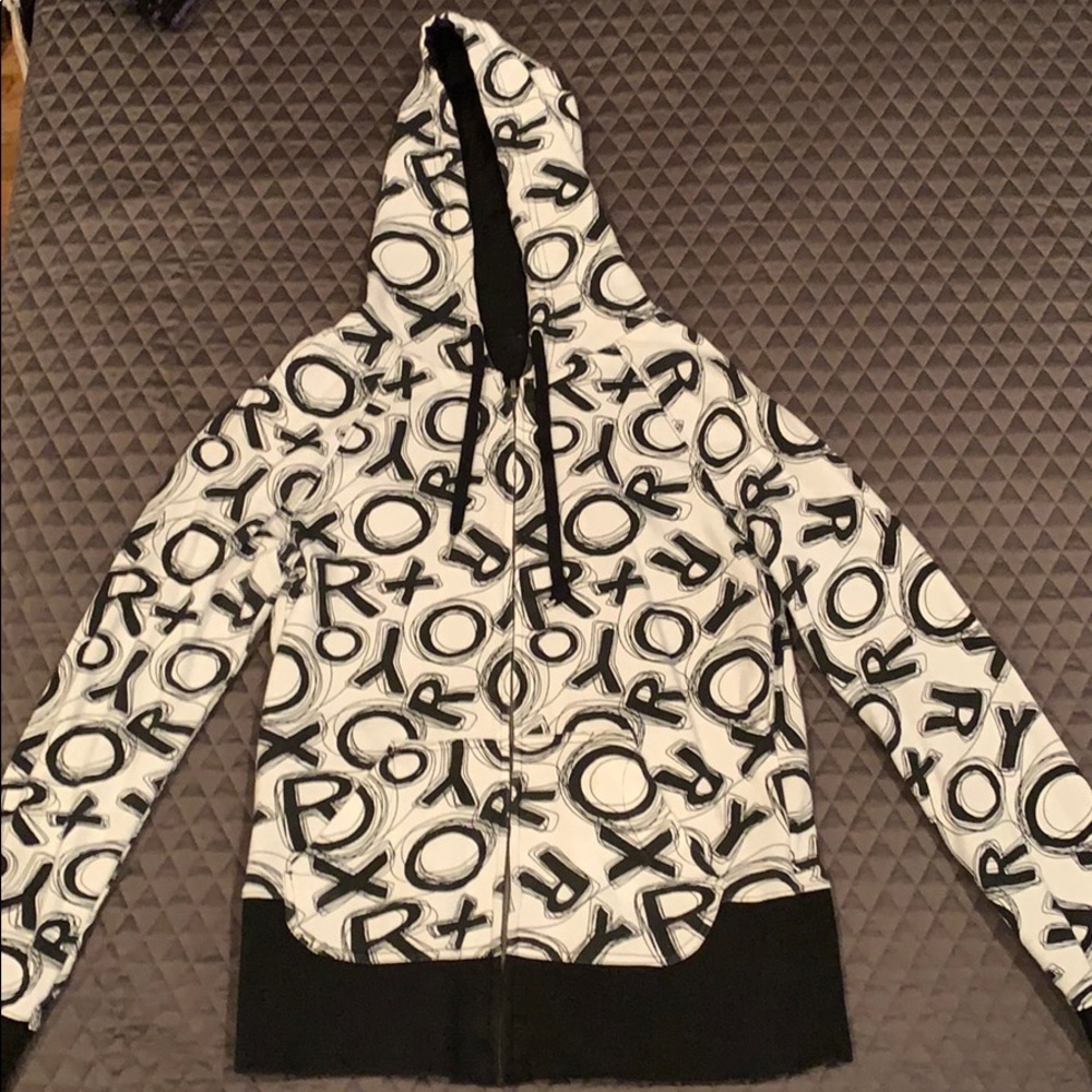 Roxy reversible zipper hooded jacket